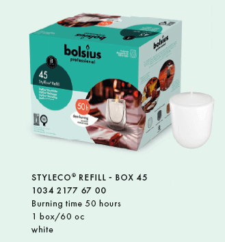 Waarschuwing Bolsius Styleco kaarsen