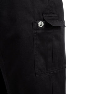 Chef Works unisex slim fit cargo broek zwart XL