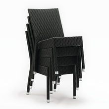 Afbeelding in Gallery-weergave laden, Bolero polyrotan stoelen antraciet (4 stuks)