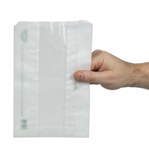 Vegware composteerbare glassine papieren zakjes met kijkvenster (500 stuks)