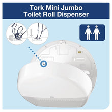 Afbeelding in Gallery-weergave laden, Tork Mini Jumbo toiletroldispenser wit