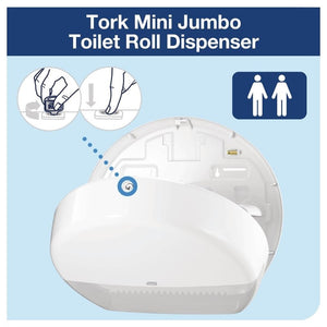 Tork Mini Jumbo toiletroldispenser wit