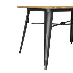 Bolero aluminium outdoor tafel 120x76x76cm licht houtdessin