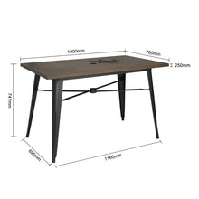 Afbeelding in Gallery-weergave laden, Bolero aluminium outdoor tafel 120x76x76cm donker houtdessin