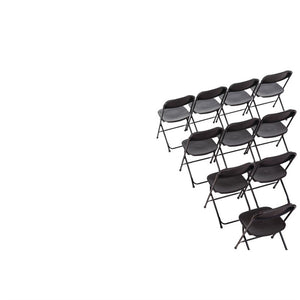 Bolero opklapbare stoelen zwart (10 stuks)