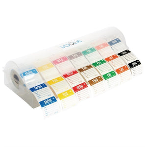 Hygiplas oplosbare kleurcode dagstickers met stickerdispenser