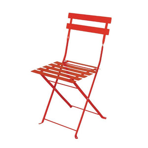 Bolero stalen opklapbare stoelen rood (2 stuks)
