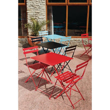 Afbeelding in Gallery-weergave laden, Bolero stalen opklapbare stoelen rood (2 stuks)