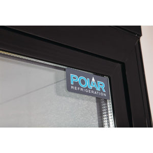 Polar G-serie staande barkoeling/display koeling met schuifdeuren 490L zwart