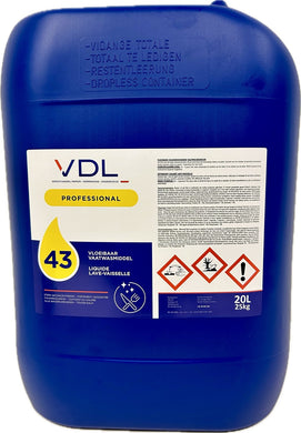 VDL 43 detergent vaatwasmachine 20 liter