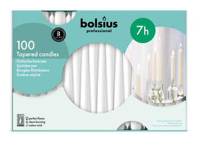 Gotische kaarsen wit 100 st.