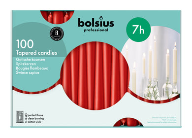 Gotische kaarsen rood 100 st.