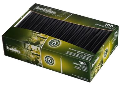 Gotische kaarsen zwart 100 st.