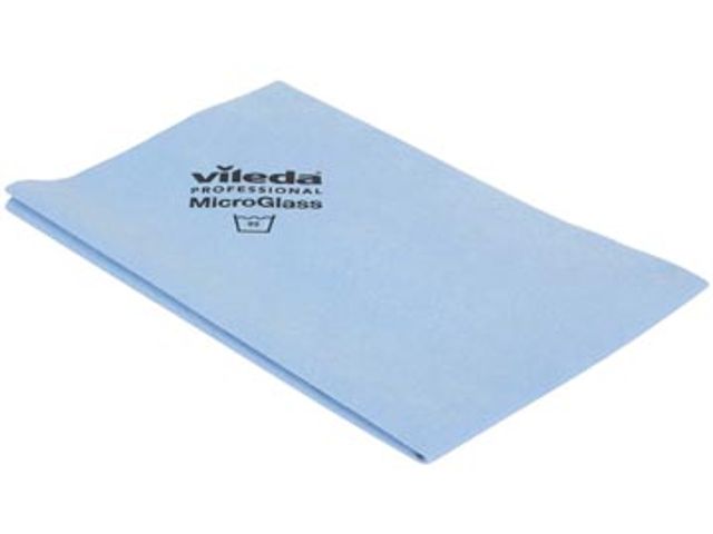 Vileda microglassdoek blauw 3st 127045