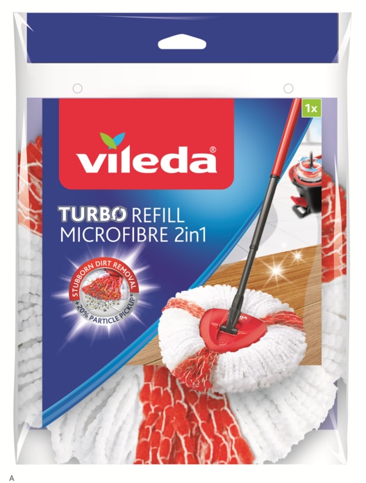 Vileda microfibre 2in1 turbo refill 151609
