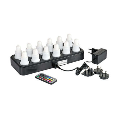 Kaarsenhouder LED licht multicolor 206435 12st