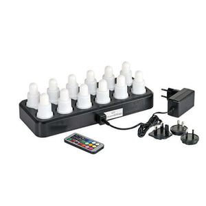 Kaarsenhouder LED licht multicolor 206435 12st