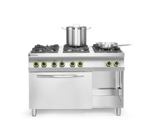 Afbeelding in Gallery-weergave laden, Gasfornuis Kitchen Line 6-pits met convectieoven GN 1/1