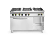 Afbeelding in Gallery-weergave laden, Gasfornuis Kitchen Line 6-pits met convectieoven GN 1/1