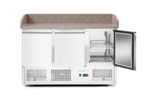 Afbeelding in Gallery-weergave laden, Pizzawerkbank met 3 deuren en koelvitrine 380+40L