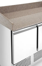Afbeelding in Gallery-weergave laden, Pizzawerkbank met 3 deuren en koelvitrine 380+40L