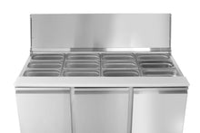 Afbeelding in Gallery-weergave laden, Saladette met 3 deuren 380L