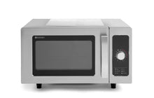 Afbeelding in Gallery-weergave laden, roestvrijstalen magnetron 1000W met eenvoudig bedieningspaneel en keramische vloer.