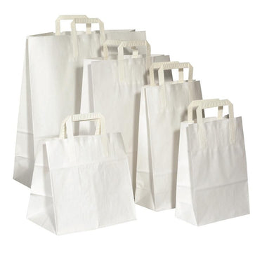 Draagtas witte kraft 32+20x29 250st