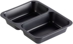 Menuschaal zwart 2-vaks PP MW2/45 200 st.