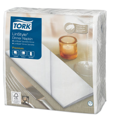 Servet LinStyle 8-vouw wit 600 st. 478145