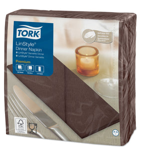 Servet LinStyle 8-vouw cocoa 600 st. 478150