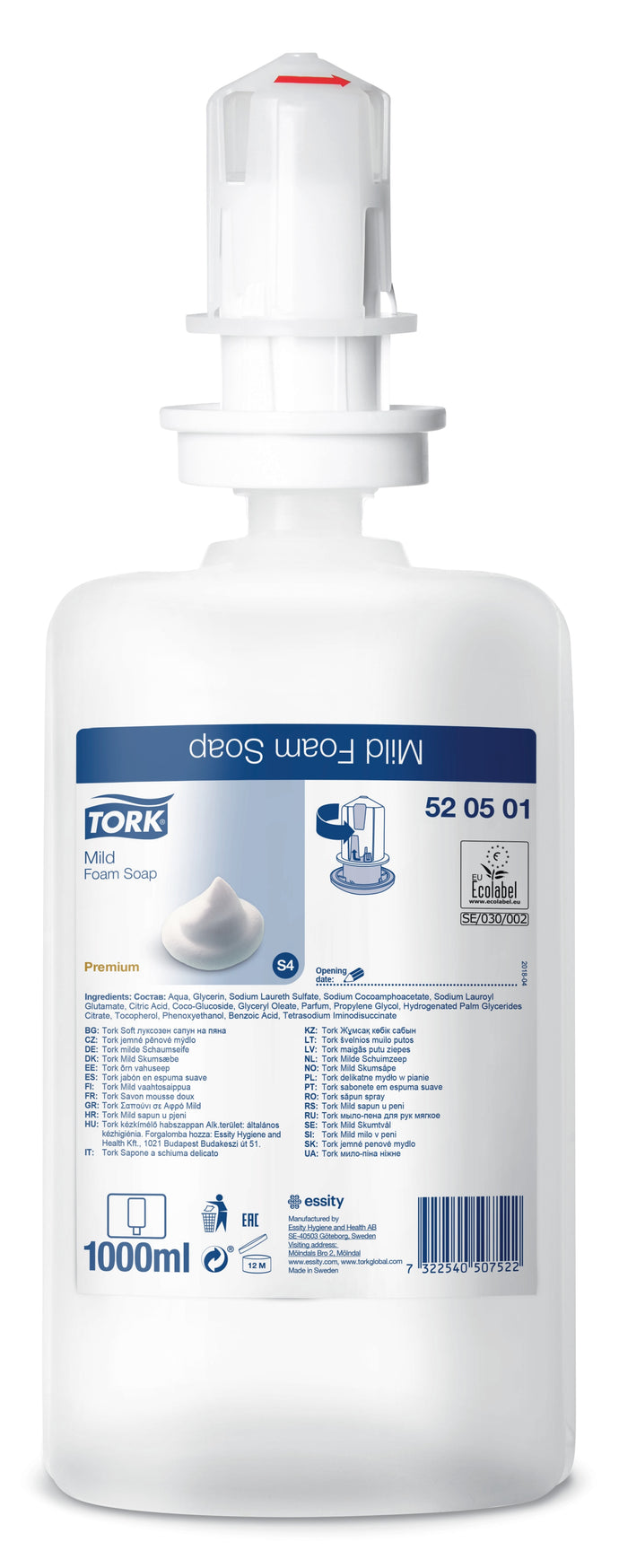 Tork schuimzeep mild 6x1lt 520501 S4