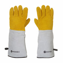 Afbeelding in Gallery-weergave laden, Hittebestendige leren barbecue handschoenen - 2 stuks