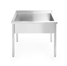 Afbeelding in Gallery-weergave laden, Tafel met enkele wasbak, zonder spatrand - geschroefd, diepte 600 mm
