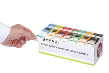 Afbeelding in Gallery-weergave laden, Set voedselveiligheidsstickers, multifunctioneel, eenvoudig verwijderbaar, met een dispenser