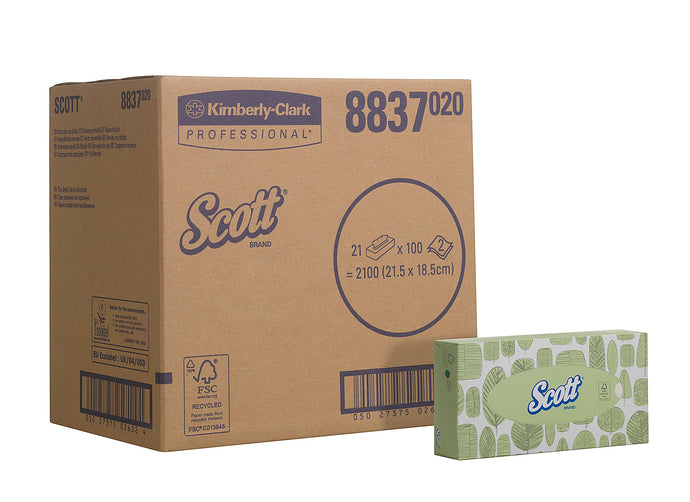 Scott facial tissue 2l wit 21x100 vel 8837