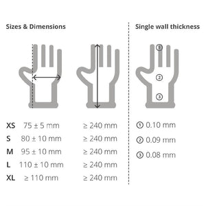 Latex handschoenen wit gepoederd M (100 stuks)