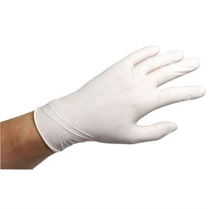 Latex handschoenen wit gepoederd S (100 stuks)