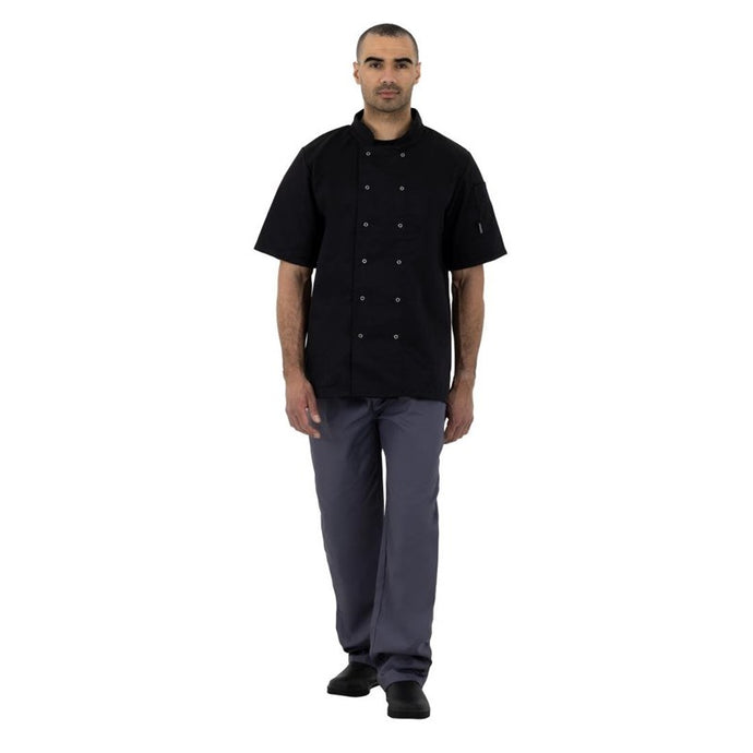 Whites Vegas unisex koksbuis korte mouw zwart 3XL