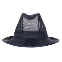 Afbeelding in Gallery-weergave laden, Trilby hoed met haarnetje blauw M