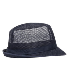Afbeelding in Gallery-weergave laden, Trilby hoed met haarnetje blauw M