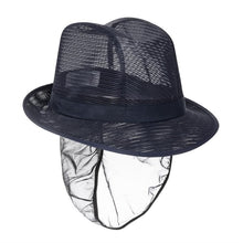 Afbeelding in Gallery-weergave laden, Trilby hoed met haarnetje blauw M