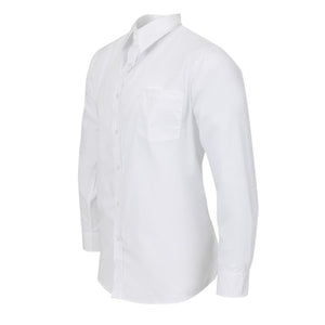 Uniform Works unisex overhemd lange mouw wit M