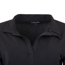 Afbeelding in Gallery-weergave laden, Uniform Works dames T-shirt met V-hals zwart M