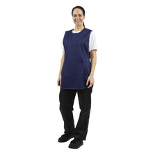 Afbeelding in Gallery-weergave laden, Whites overgooierschort met zak navy blue