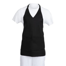 Afbeelding in Gallery-weergave laden, Whites halterschort met V-hals zwart