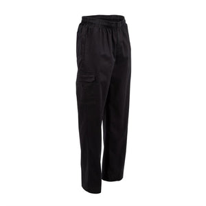 Chef Works unisex slim fit cargo broek zwart L