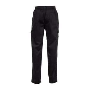 Chef Works unisex slim fit cargo broek zwart L