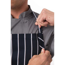 Afbeelding in Gallery-weergave laden, Chef Works Premium geweven schort blauw-wit gestreept