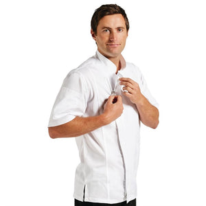 Chef Works Springfield unisex koksbuis met rits wit L